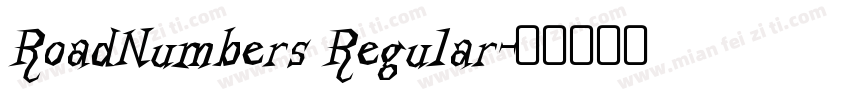 RoadNumbers Regular字体转换